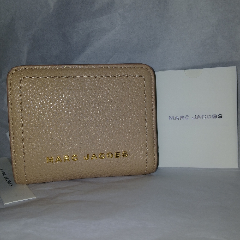 Final❗️Marc Jacobs Genuine Leather The Compact Wallet  Rose, Colorblock - Picture 7 of 14